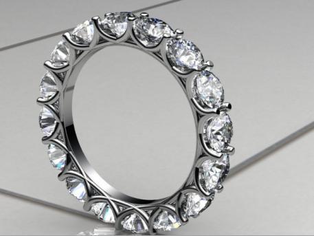Trellis Eternity - One of a kind "Trellis Style" Eternity Diamond Band. Can be made from a 1.0-8.0ctw
